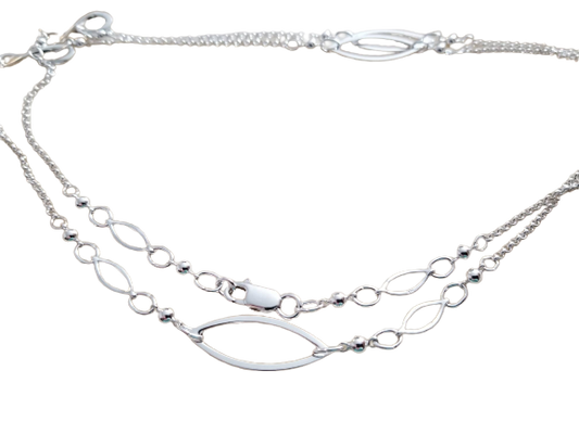 Infinity and Eye of God 36 inch Long Necklace